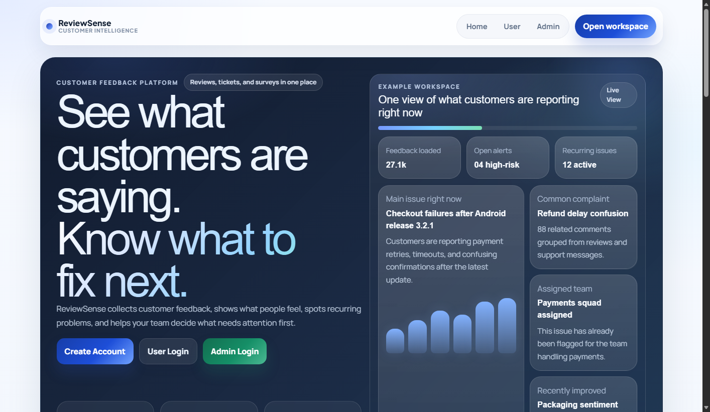 Screenshot of the Extracting User Insights live demo